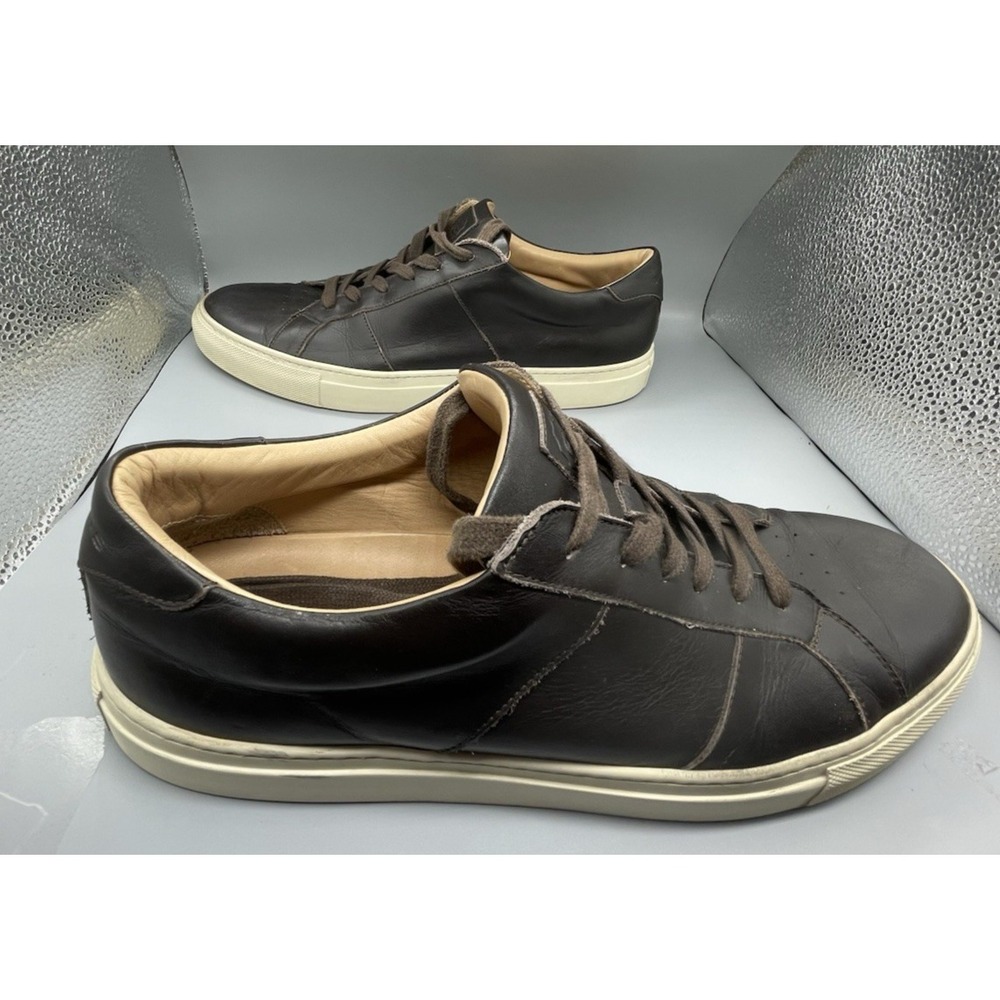 GREATS Brooklyn Sneakers Mens Size 11.5 Chocolate Brown Leather Made in Italy - Picture 9 of 13